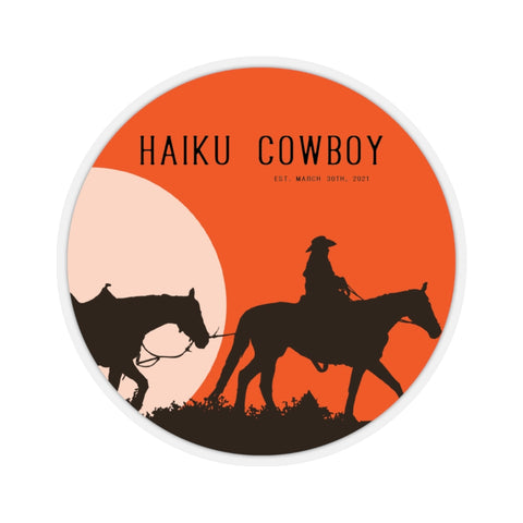 Lone Cowboy Round Stickers